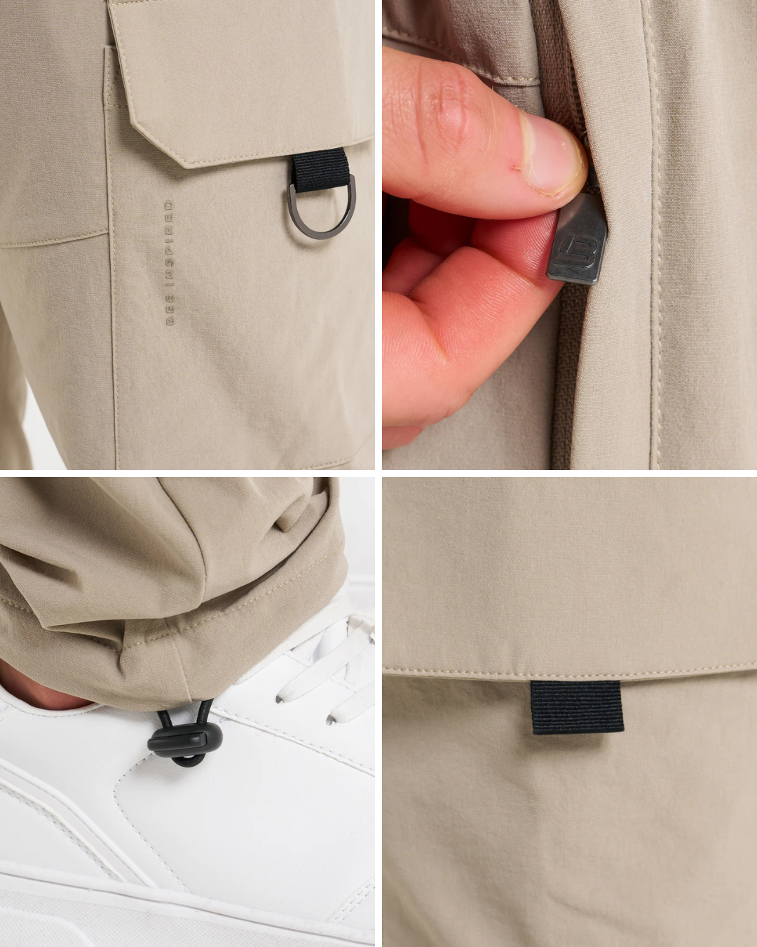 Pantalón Deportivo Cargo de Hombre con Bolsillos Laterales y Corte Ajustado