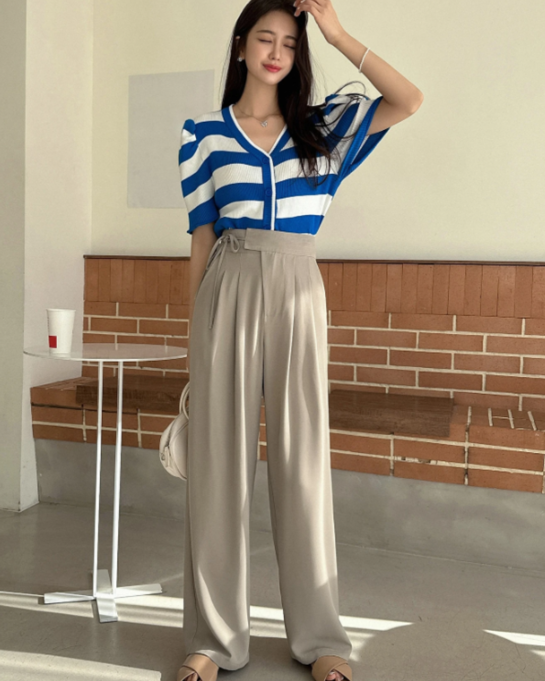 Pantalones holgados de cintura alta ajustable®