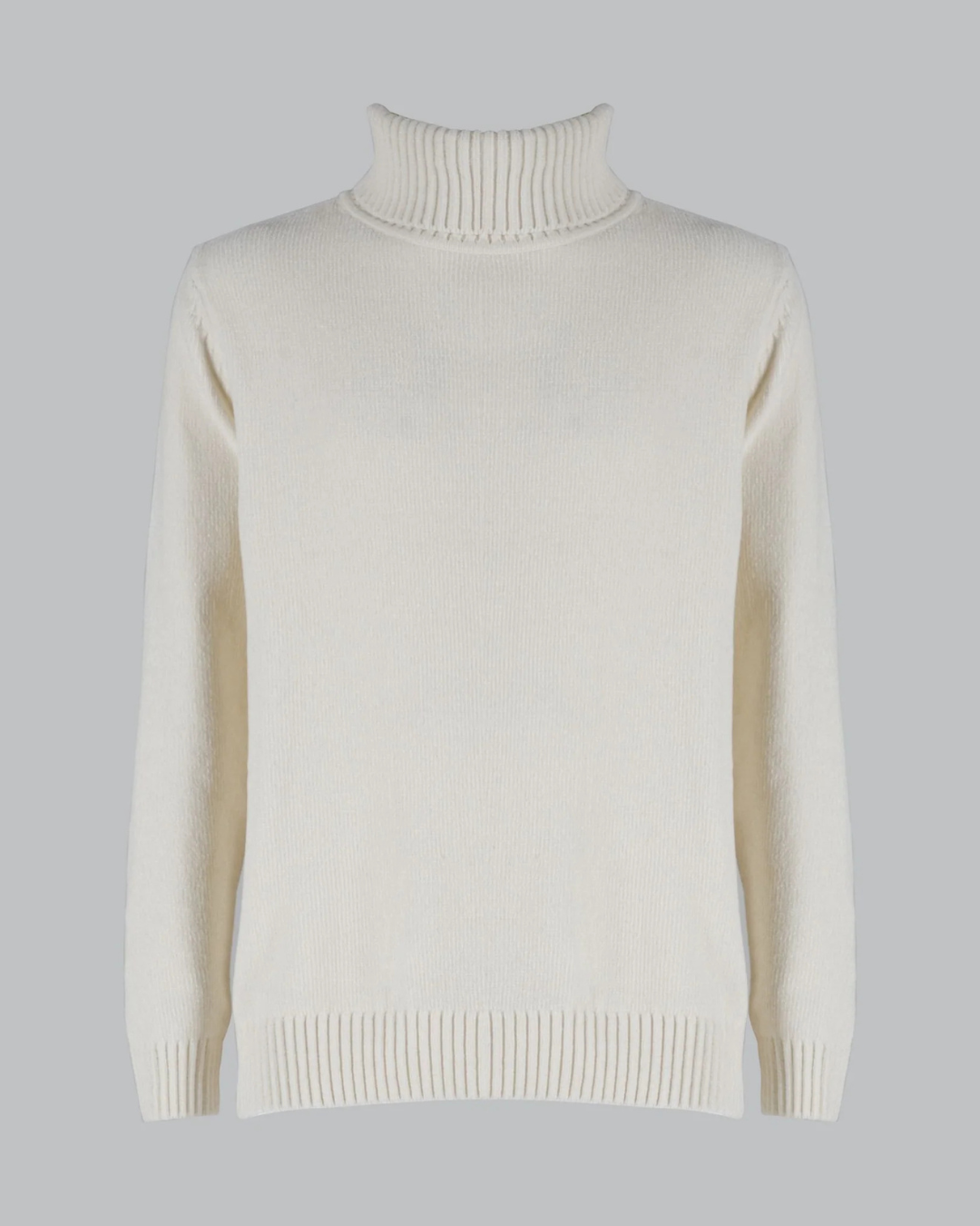 Jersey de cuello alto de lana con manga larga para hombre