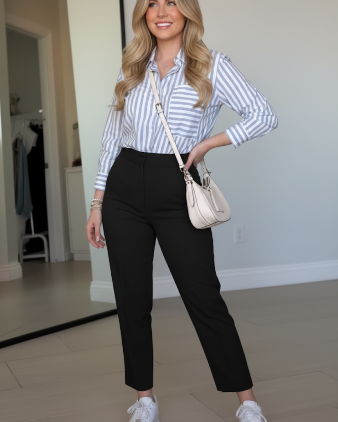 Pantalón de vestir de tiro alto para todas las tallas