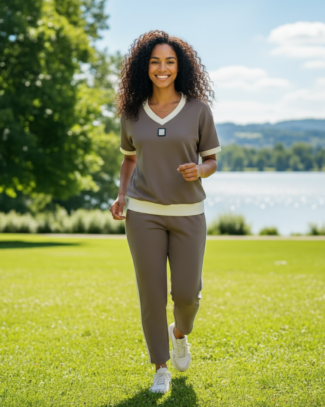 Elegante conjunto de top y pantalón con cuello en V®