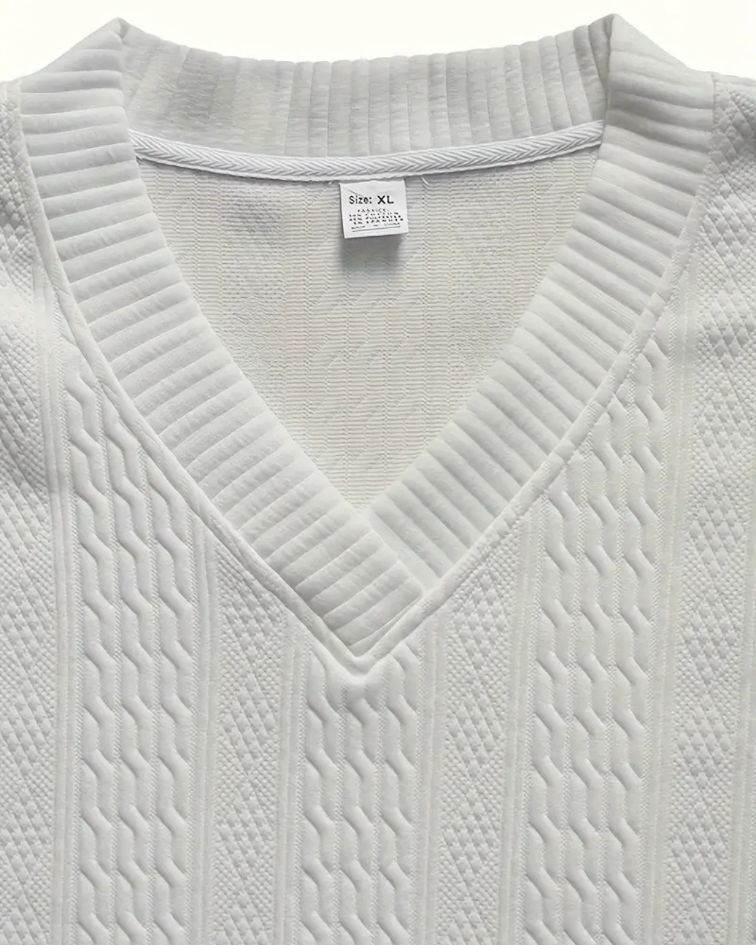 Conjunto de dos piezas en tejido con textura trenzada y cómodo ajuste