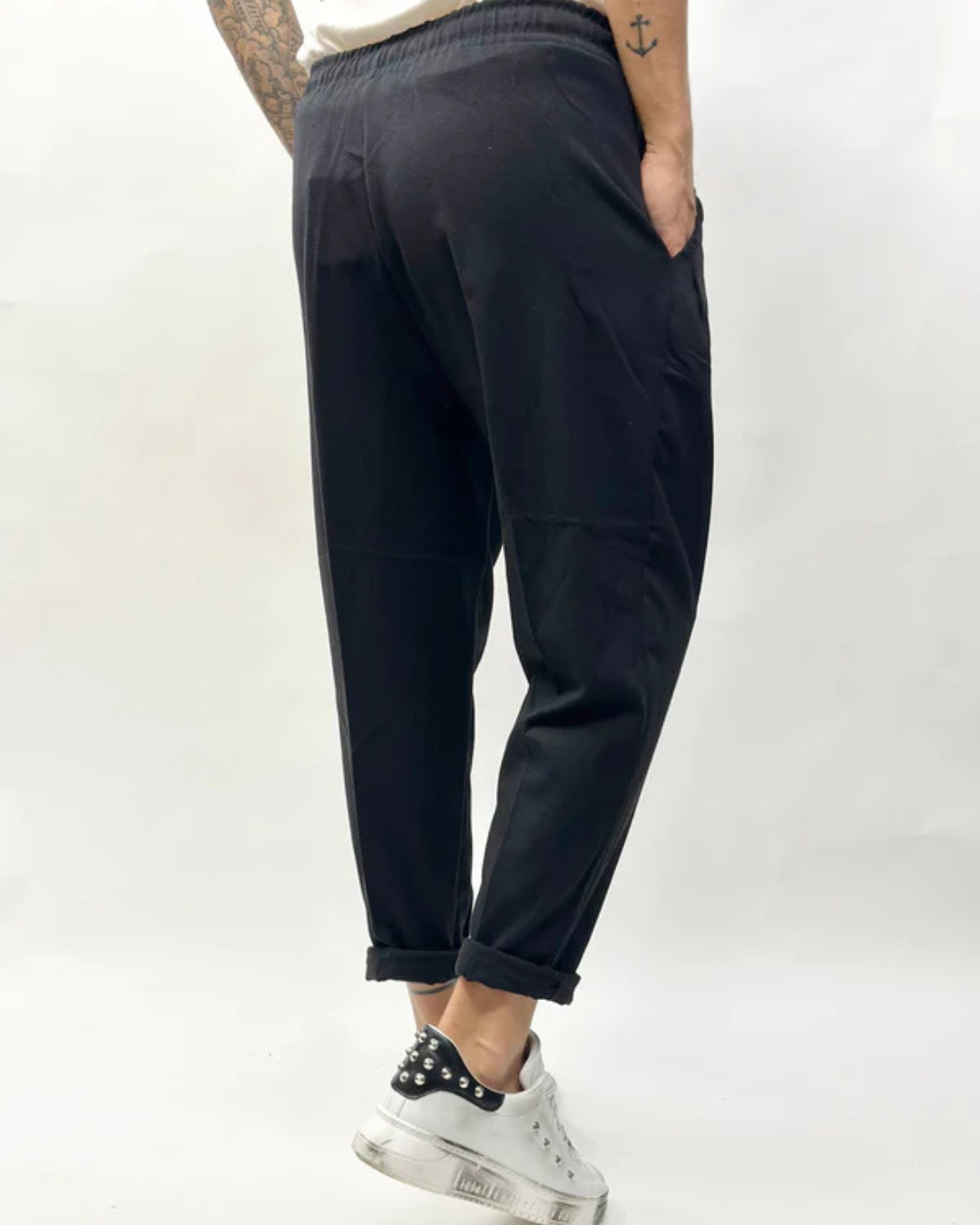 Pantalón casual con bolsillos y cintura de cordón ajustable para Hombre