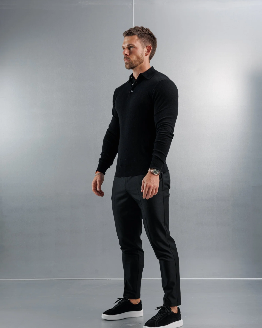 Polo de punto de manga larga