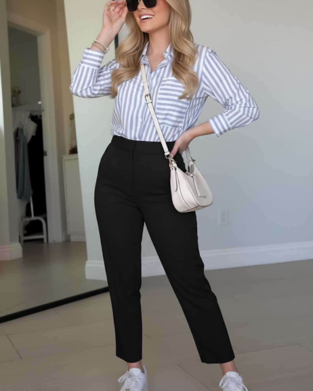 Pantalón de vestir de tiro alto para todas las tallas