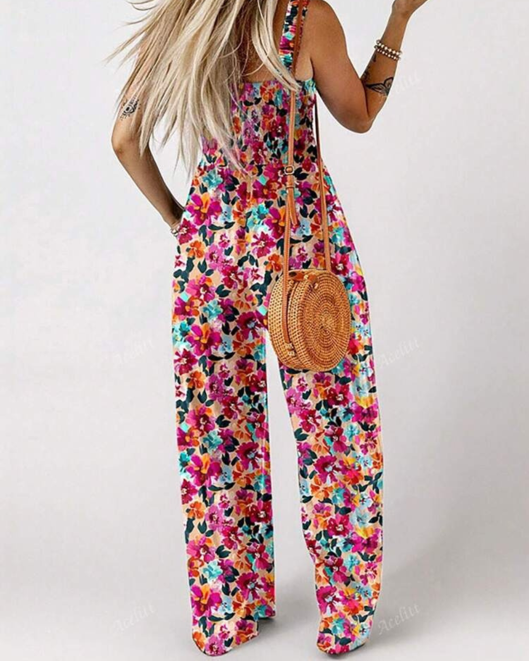 Mono Holgado Estilo Bohemio con Bolsillos