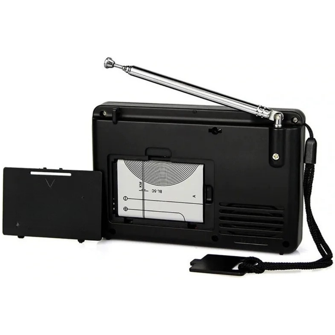 Radio Portátil AM/FM Recargable con Grabación, MP3 y Pantalla LCD®