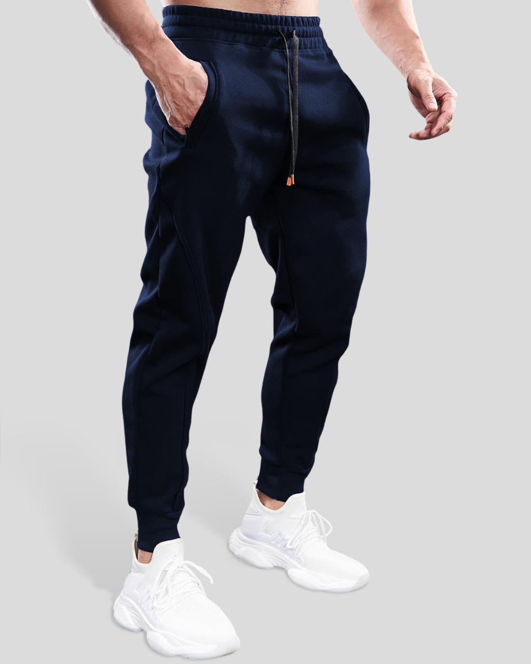 Pantalón de Deporte Básico de Algodón con Ajuste para Hombre