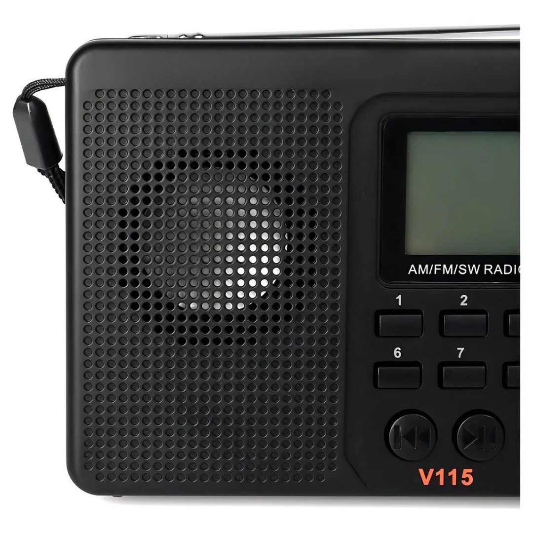 Radio Portátil AM/FM Recargable con Grabación, MP3 y Pantalla LCD®