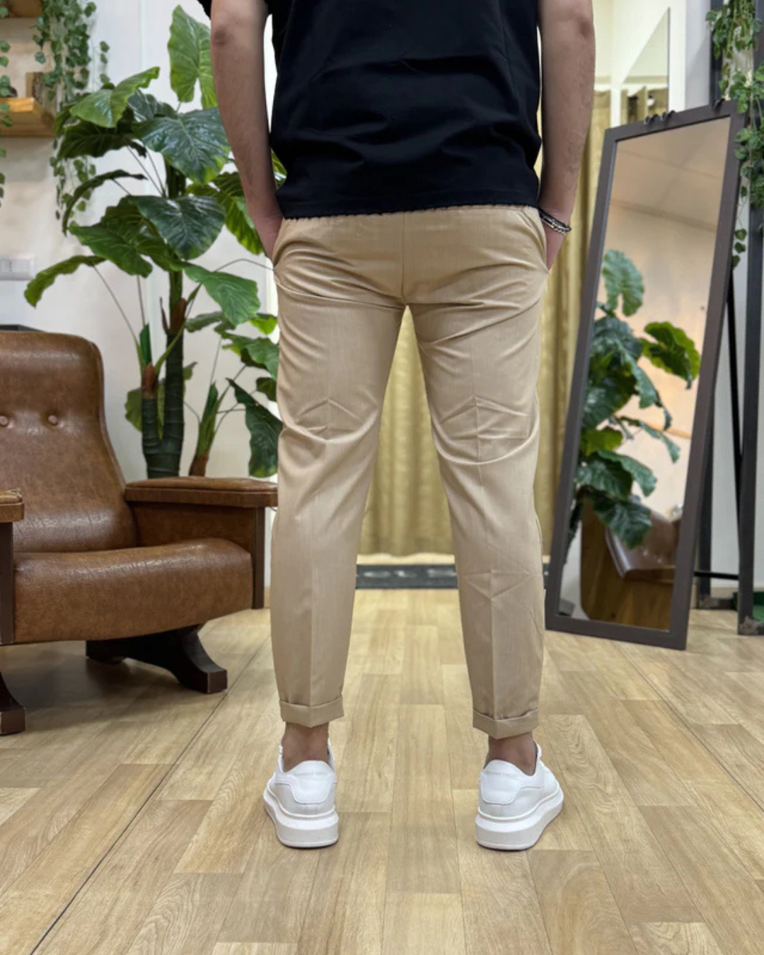 Pantalón Casual Unicolor para Hombre