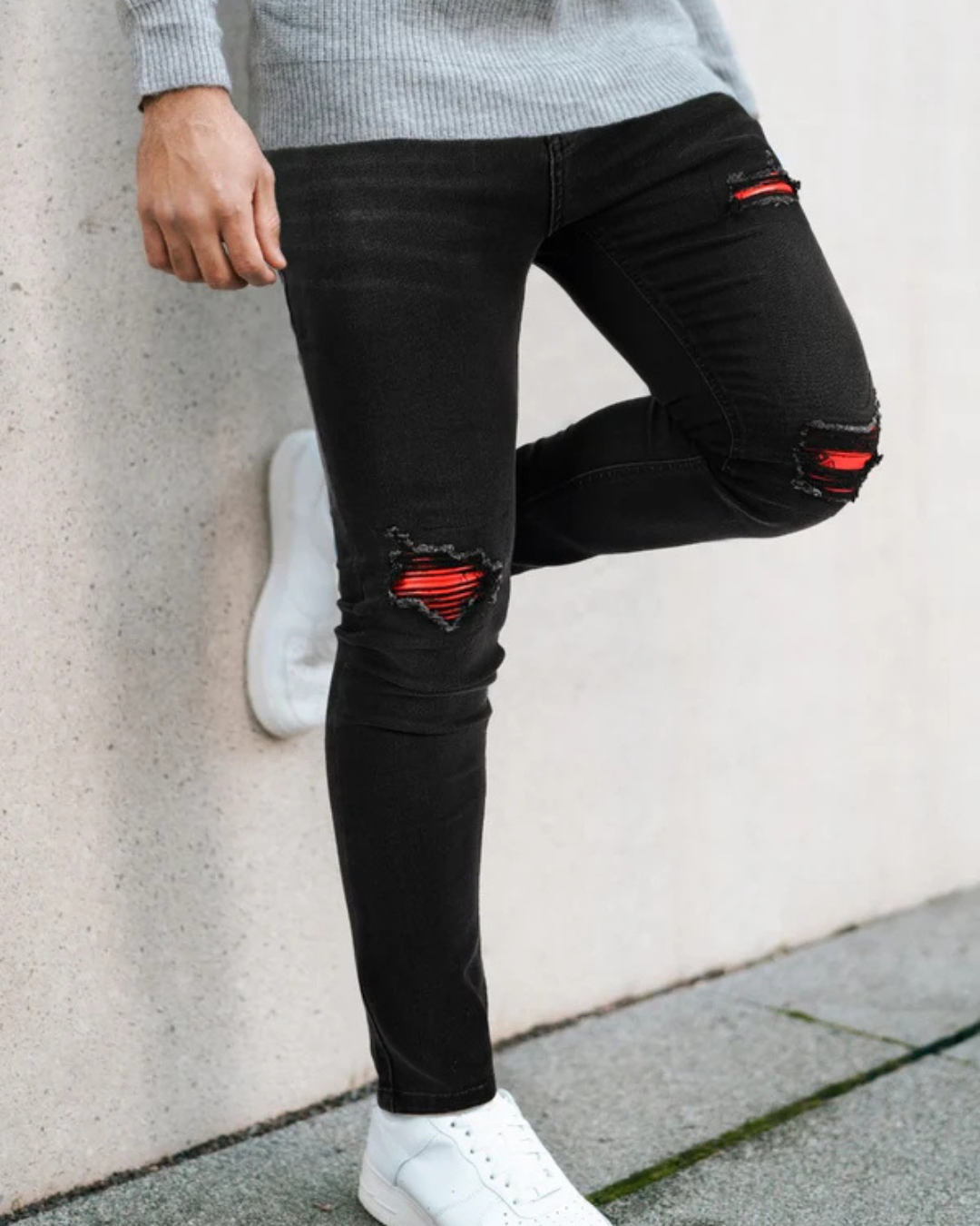 Pantalones vaqueros ajustados elásticos para hombre