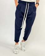Pantalón casual con bolsillos y cintura de cordón ajustable para Hombre