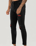 Pantalones vaqueros ajustados elásticos para hombre