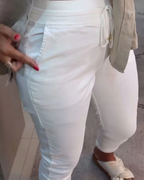 Pantalones anchos con ajuste elástico para mujer