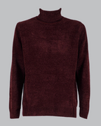 Jersey de cuello alto de lana con manga larga para hombre