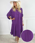 Vestido largo con efecto capas sobre capas