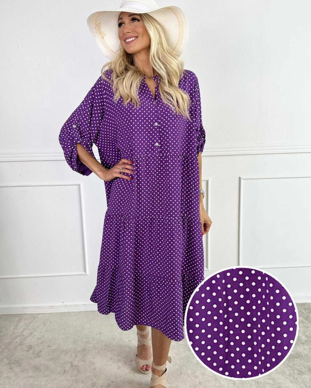 Vestido largo con efecto capas sobre capas