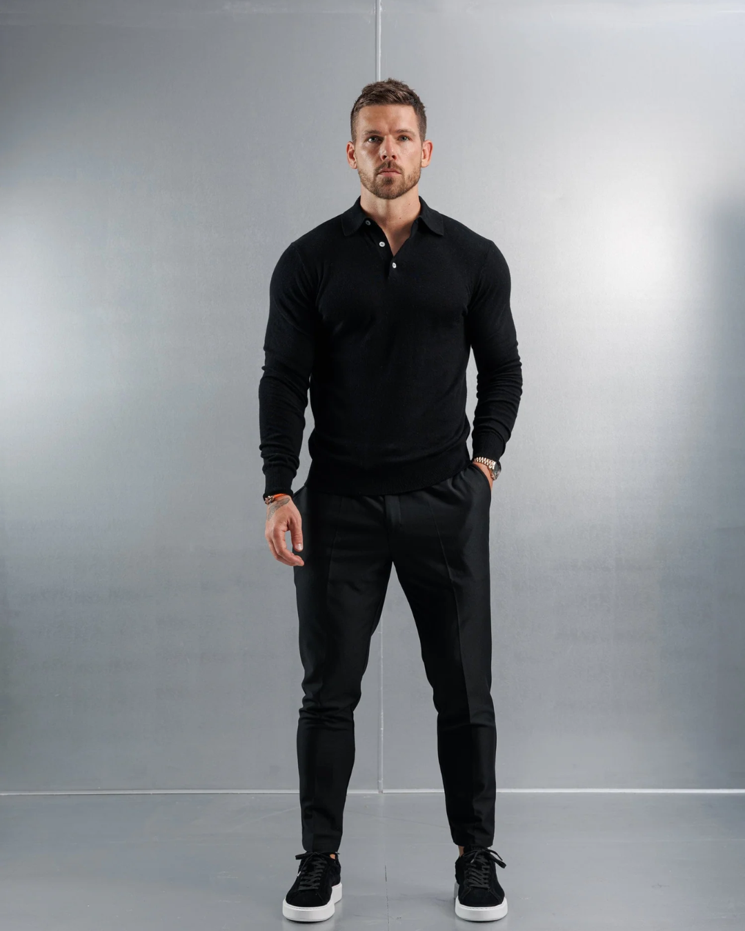 Polo de punto de manga larga