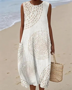 Vestido Estampado Largo de Corte Fluido®