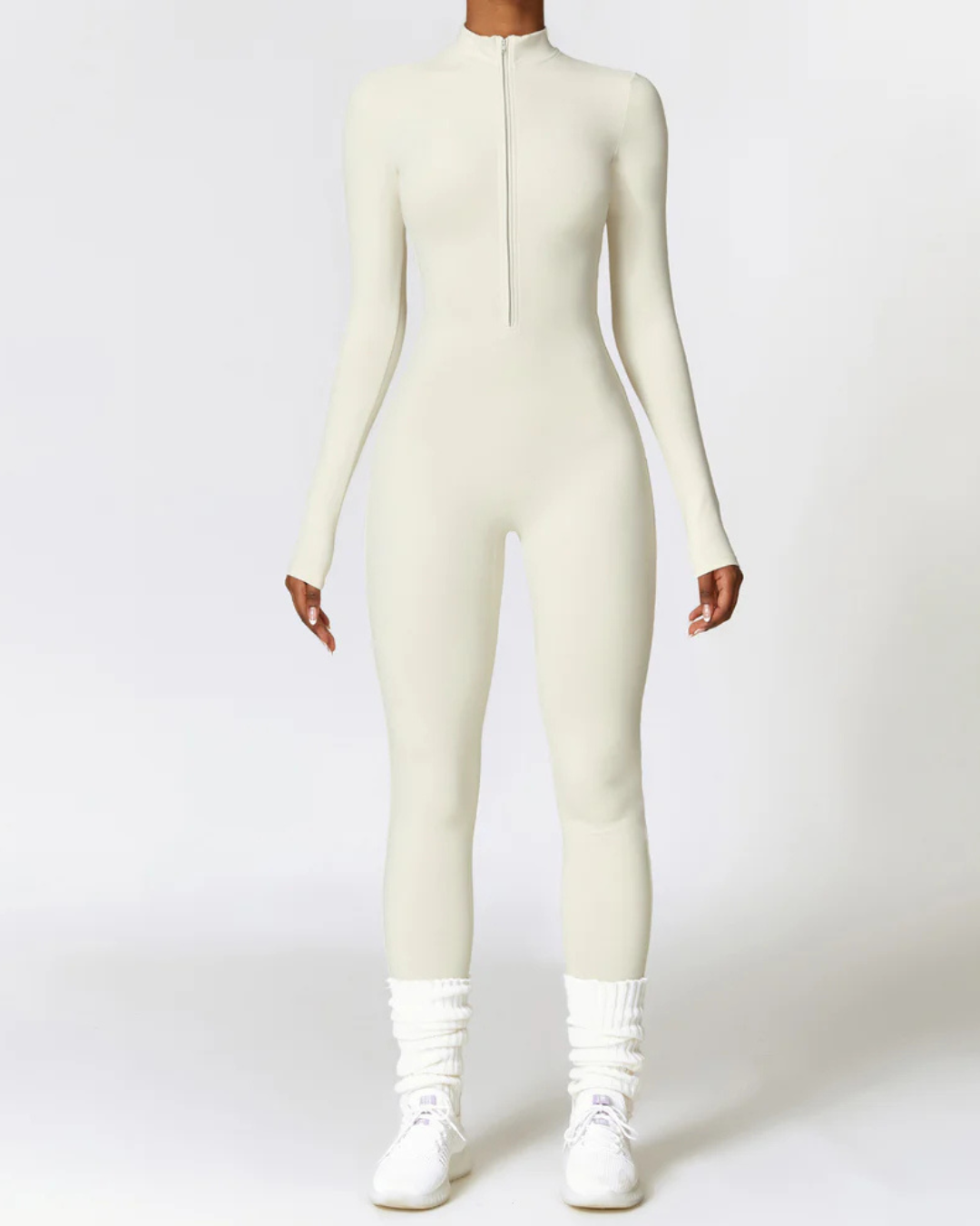 Mono Deportivo de Mujer de Manga Larga con Cremallera