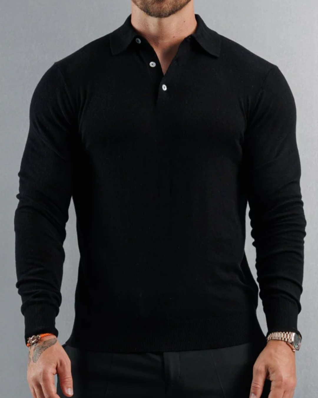 Polo de punto de manga larga