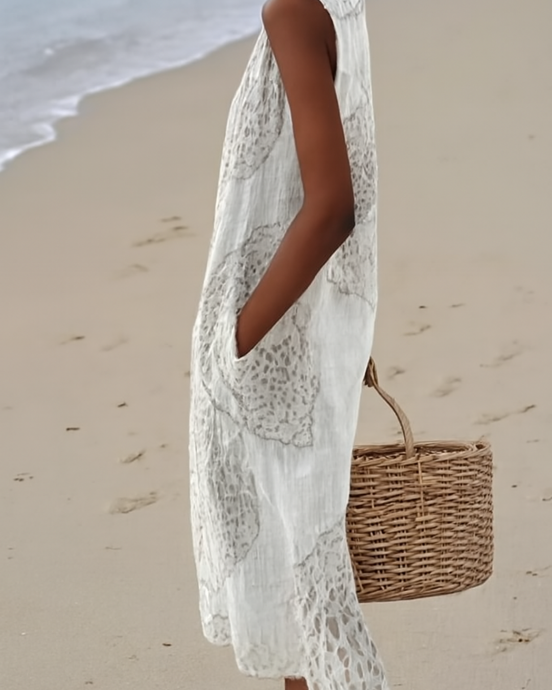 Vestido Estampado Largo de Corte Fluido®