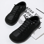 Zapatos casuales de lona con puntera ancha para hombre y mujer