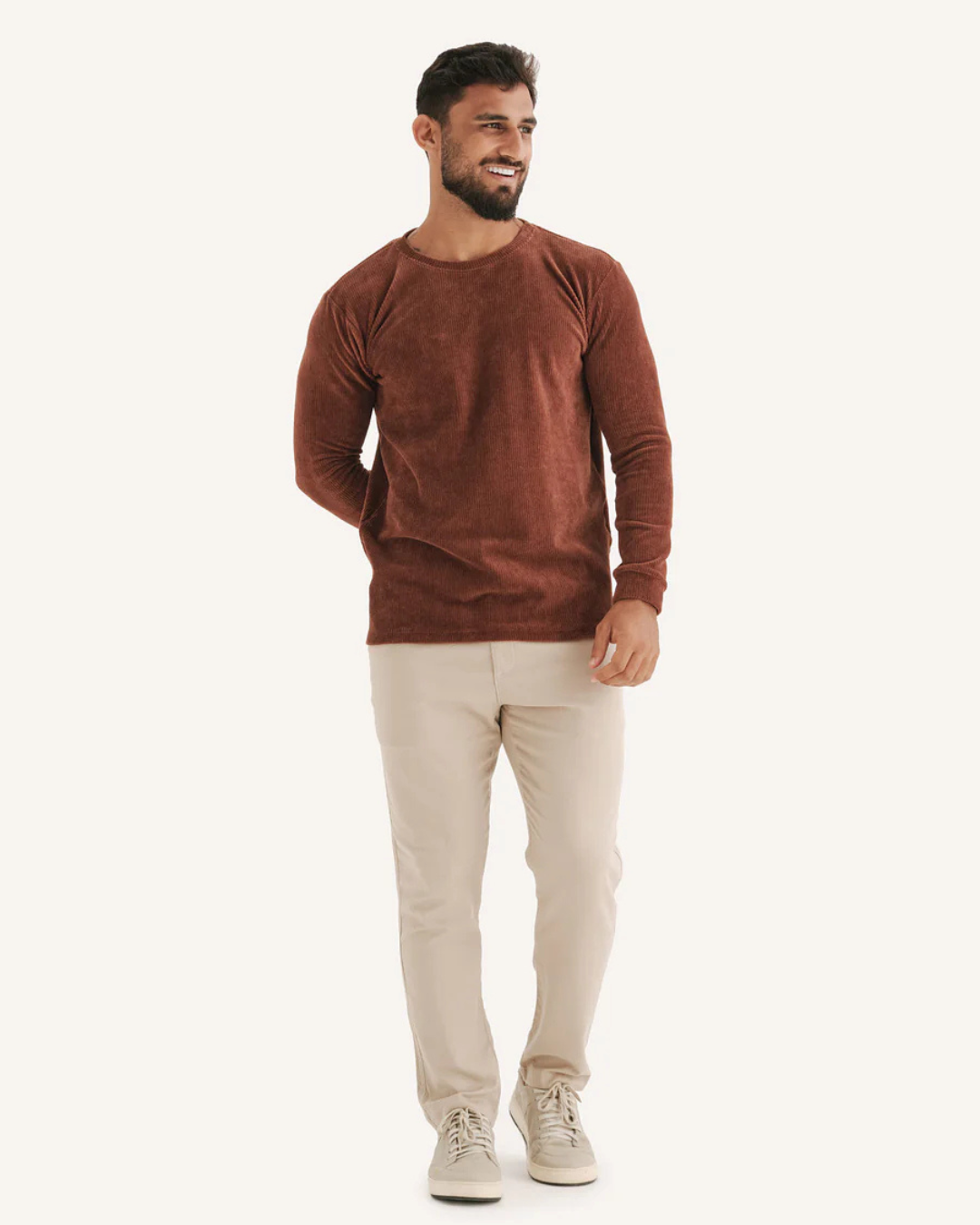 Jersey de Manga Larga en Tejido Acanalado