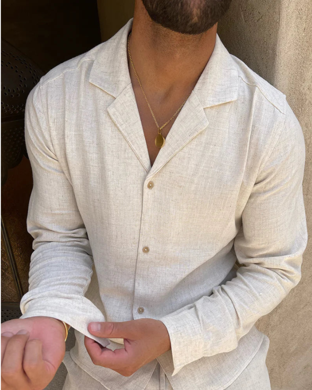 Conjunto Elegante con Acabado en Lino para Hombres®