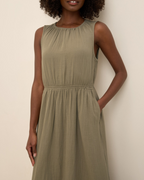 Vestido sin Mangas para Mujer en Lino con Volantes Ligero®