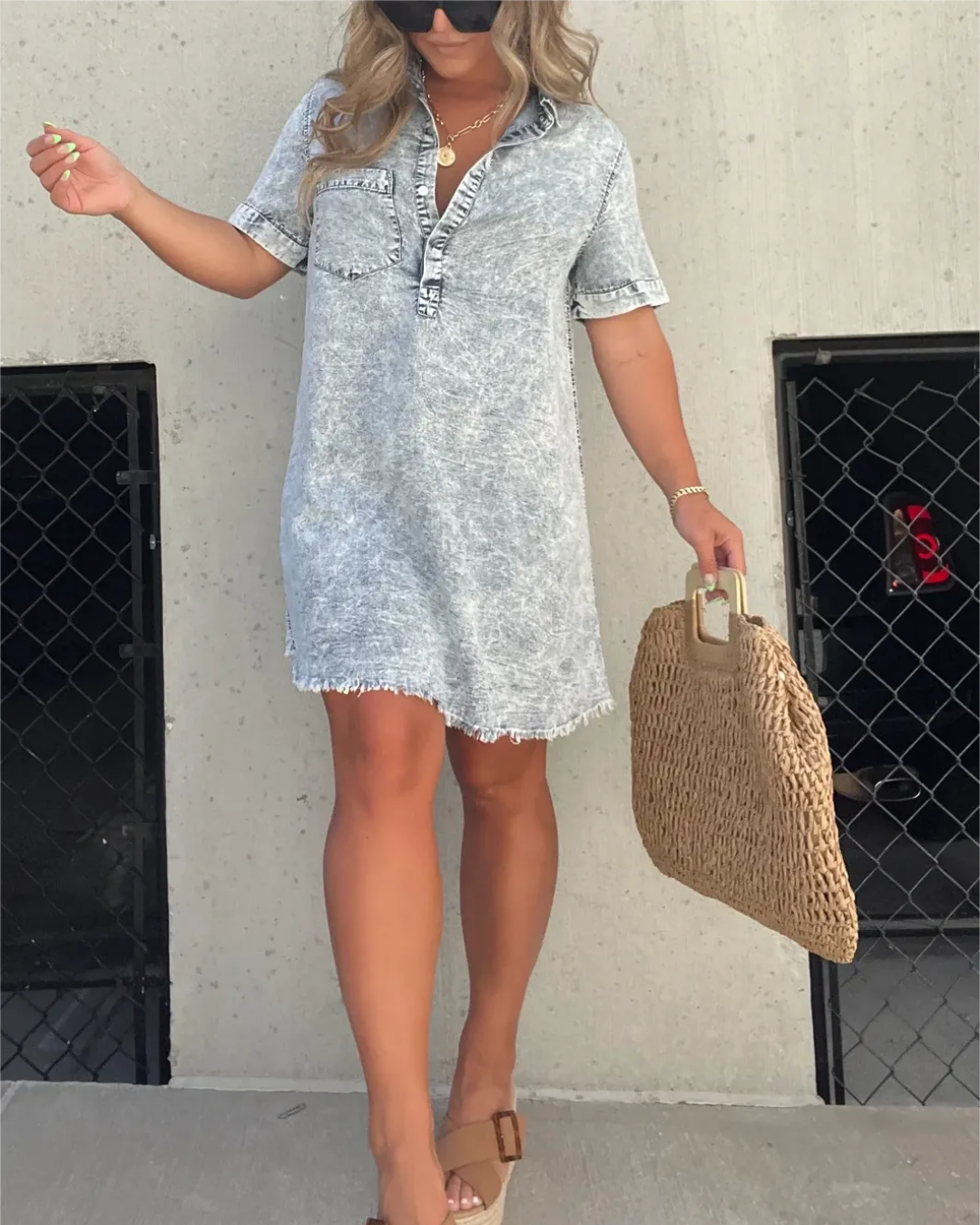 Vestido Camisero Lavado para mujer®