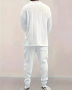 Conjunto de dos piezas en tejido con textura trenzada y cómodo ajuste®