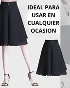 Falda Corta Estilo Culotte de Verano con Cintura Alta para Mujer