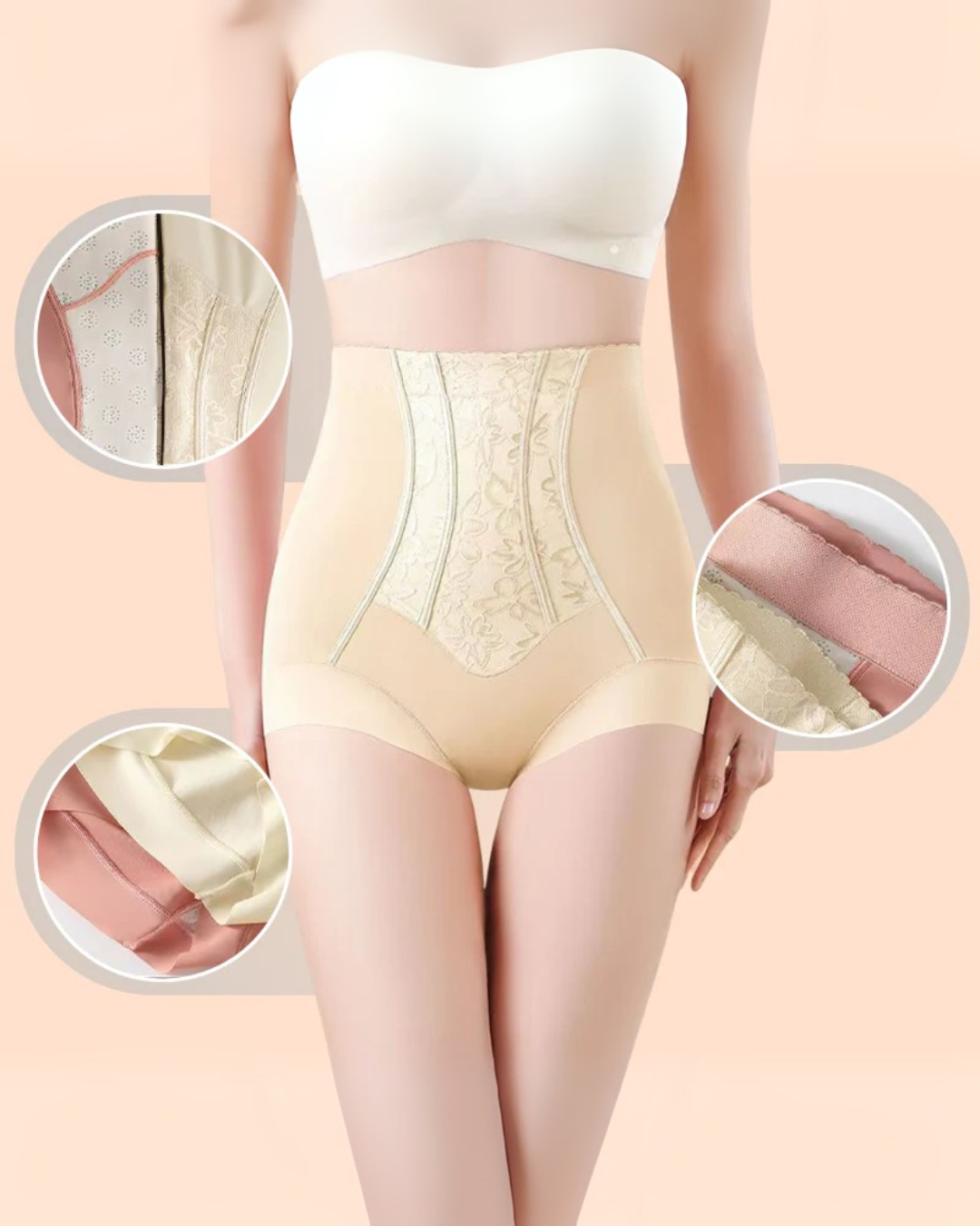 Pantalones cortos moldeadores de cintura alta