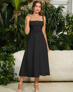 Vestido Elegante con Corset y Tiras Anchas  Estilo Sofisticado y Femenino