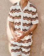 Conjunto de rayas de croché para hombre