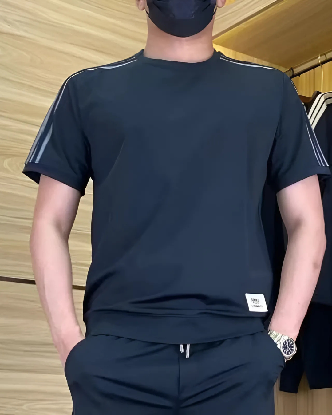 Conjunto de camiseta de manga corta y pantalón muy elástico