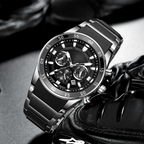 Reloj de cuarzo multifuncional resistente al agua para hombre