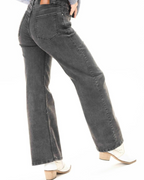 Pantalón Casual de Tiro Medio con Múltiples Bolsillos y Pierna Ancha