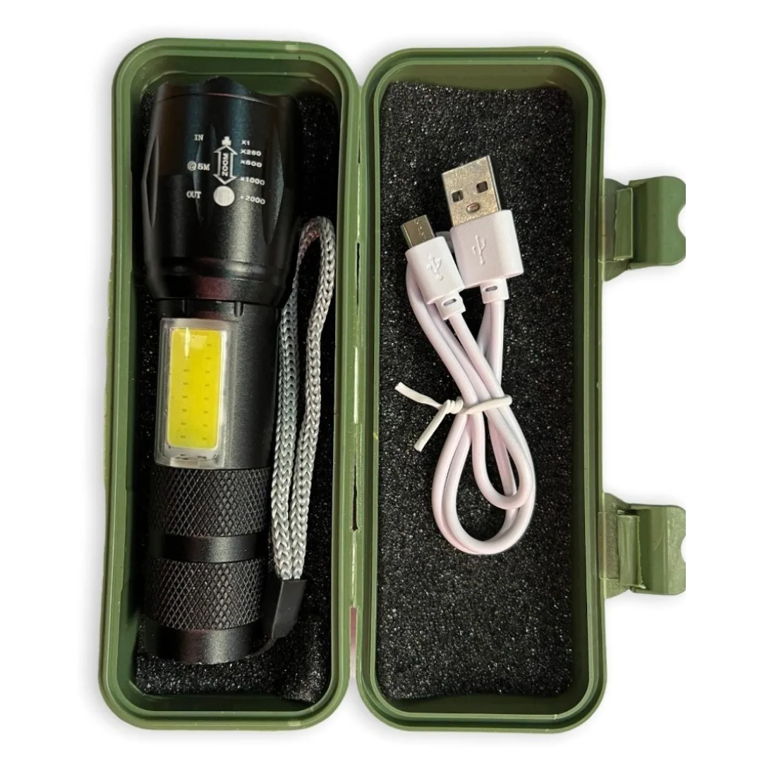 Linterna Táctica de Alta Potencia con Luz LED (OFERTA 2X1)