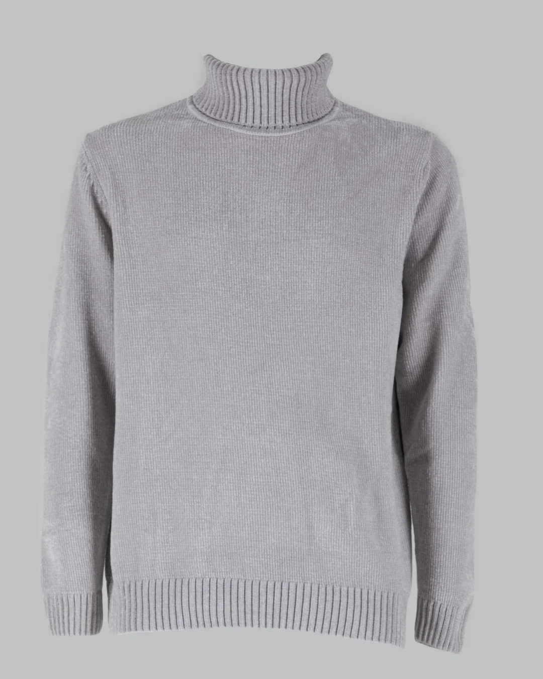 Jersey de cuello alto de lana con manga larga para hombre