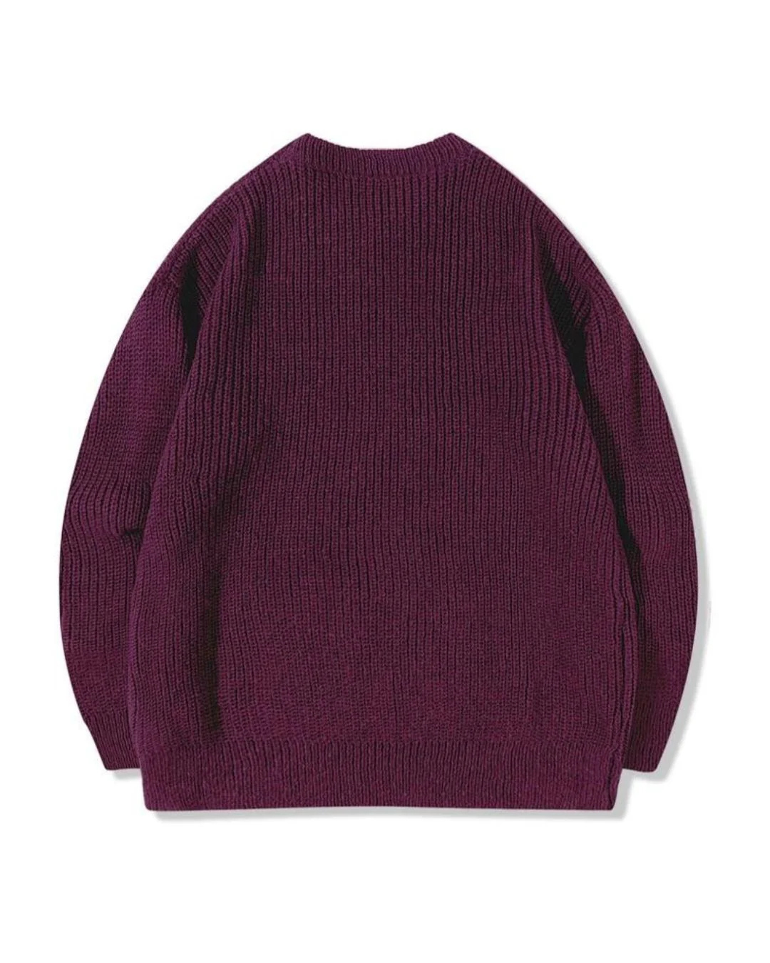 Suéter de Punto Clásico con Cuello Redondo Para Hombre