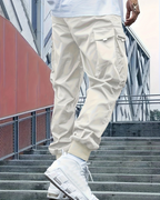 Pantalón cargo con cintura de cordón ajustable para Hombre