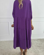 Vestido largo con efecto capas sobre capas