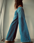 Vaqueros Ligeros de Pierna Ancha con Cintura Alta y Estilo Relajado®