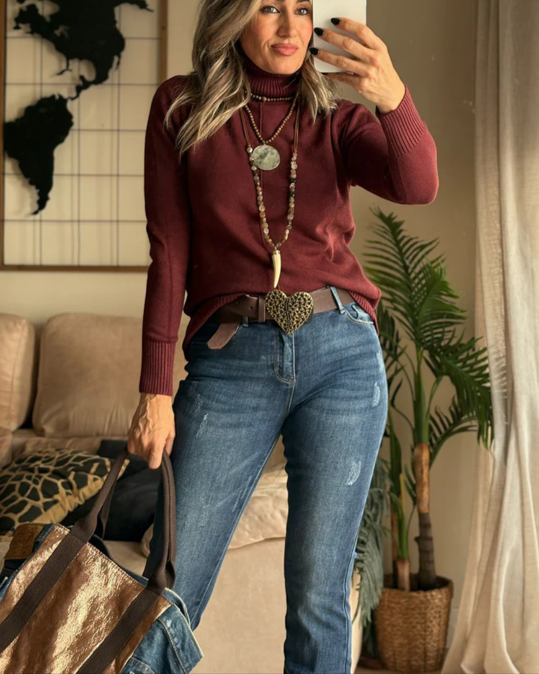 Pantalones ajustados informales para mujer