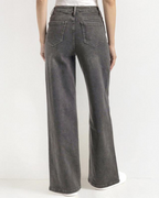 Pantalón Vaquero de Mujer de Tiro Alto con Piernas Largas y Múltiples Bolsillos