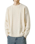 Sudadera de punto para hombre con cuello redondo