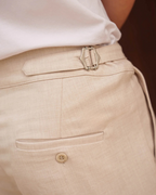 Pantalón Casual Unicolor con Hebilla en la Cintura para Hombre