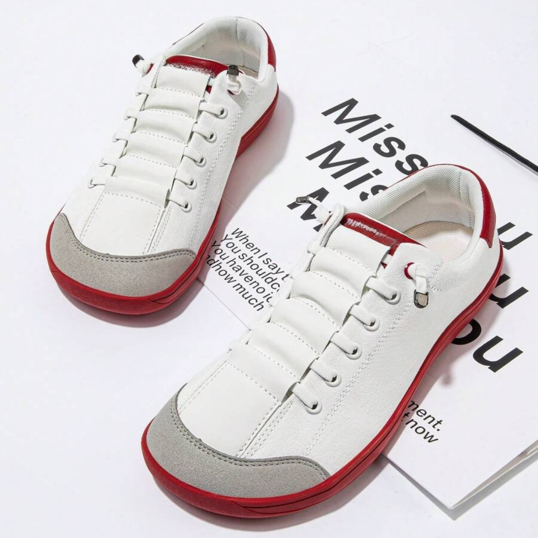 Zapatos casuales de lona con puntera ancha para hombre y mujer